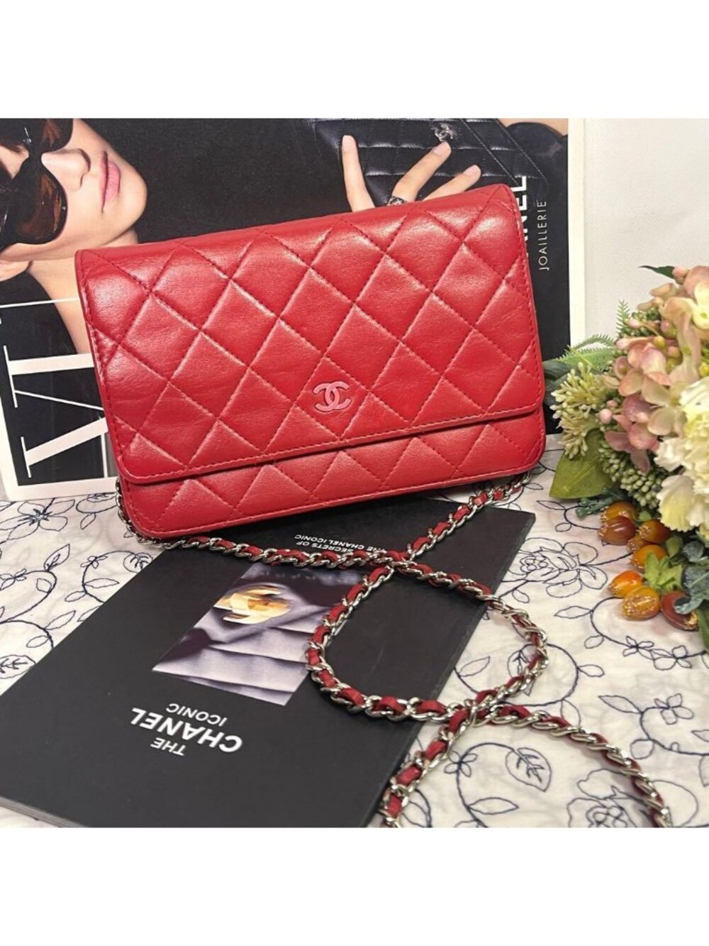 Chanel Chain Wallet Pink Coco Quilted Shoulder